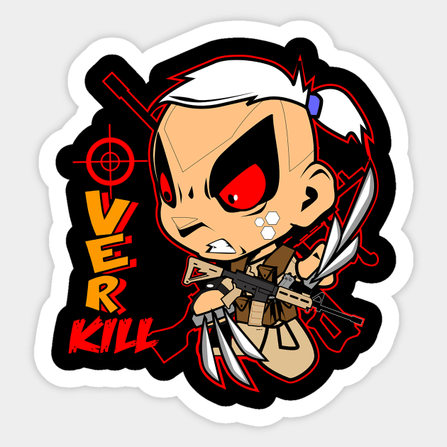 Overkill Sticker by Spikeani